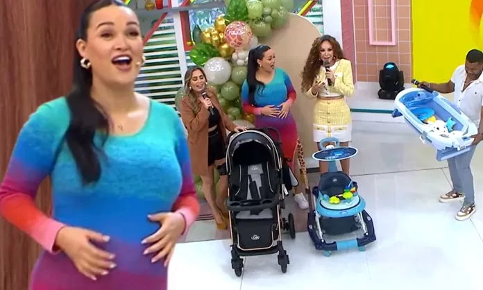 Angie Arizaga se emocionó en vivo con tiernos regalos para su bebé