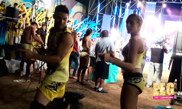 Brenda Carvalho enseñó a bailar samba a Lucas Piro América Televisión