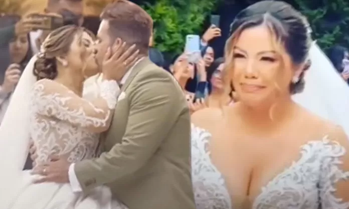 Estrella Torres y Kevin Salas se casaron La cantante lloró al darle el