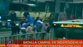 Batalla campal por cupos de construcción civil