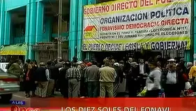 Fonavistas calificaron como burla los 10 soles mensuales del estado