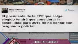 	<p>El f&uacute;tbol peruano se quedar&iacute;a sin seguridad policial el 2015.</p>