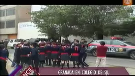 	<p>Granada asust&oacute; a ni&ntilde;os y padres en colegio de San Juan de Lurigancho.</p>