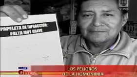 Homonimia: Obrero recibió papeleta de más de 2 mil soles pero no tiene auto