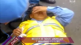 	<p>Inspector de tránsito fue atropellado por taxista y abandonado a su suerte.</p>