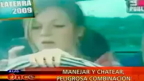 Manejar y chatear, peligrosa combinación