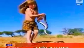 La niña que convive con animales salvajes