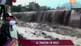 Pobladores grabaron momento de horror por huaicos en Chosica