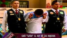 	<p>Policía capturó a delincuente Látex el rey de los bujieros.</p>