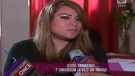 	<p>Trabajadora del Congreso fue despedida porque salió embarazada.</p>