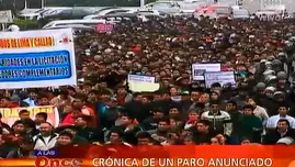 Transportistas del Callao tomaron las calles en protesta por el corredor azul