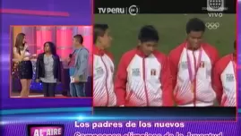 	<p>Campeones olímpicos de la Sub 15 emocionados por su llegada al Perú.</p>