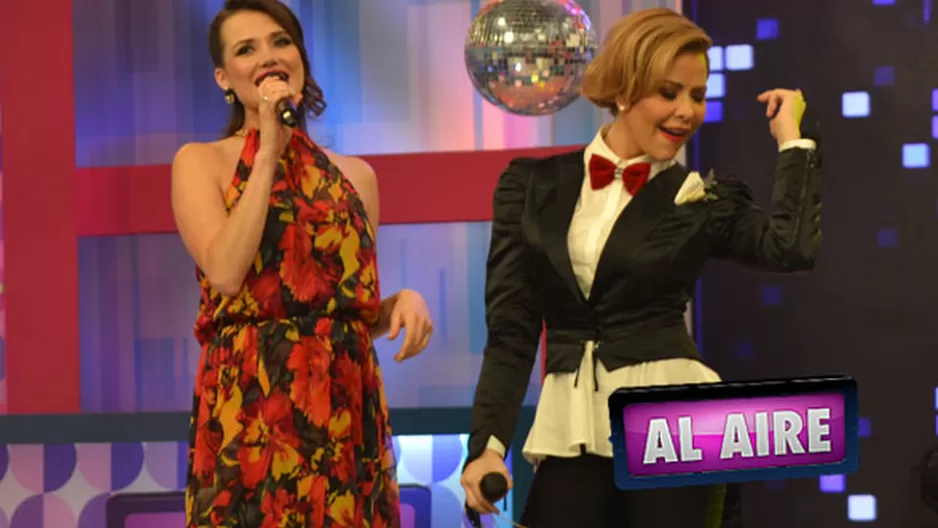 Maju Mantilla junto a Gloria Trevi.