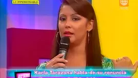 Karla Tarazona revela los verdaderos motivos de su renuncia a programa