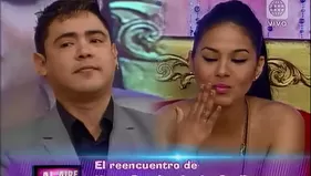 Katty García y Lucho Cuéllar se mandaron besos volados