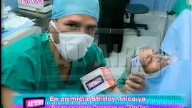 Shirley Arica lloró de la emoción por el nacimiento de su hija