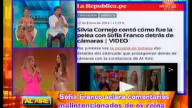 	<p>Sof&iacute;a Franco habl&oacute; sobre Silvia Cornejo.</p>