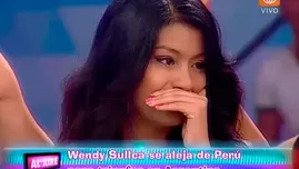 Wendy Sulca no pudo contener sus lágrimas al recordar a su padre