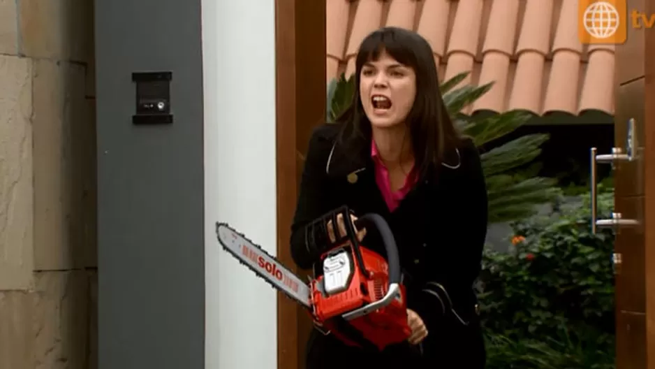 Cayetana amenazó con su motosierra a Joel y Fernanda