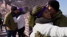 Alessia y Jimmy tuvieron romántica cita en la Muralla China