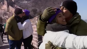 Alessia y Jimmy tuvieron romántica cita en la Muralla China