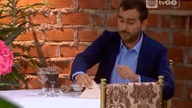 	<p>Diego Montalván quedó encantado con los platos de Charito</p>