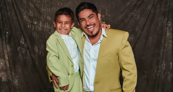 Erick Elera y su hijo Lucas.