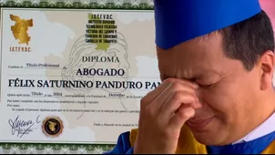 Félix lloró tras graduarse como abogado