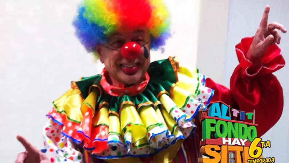 	Don Bruno lució su traje de payasito