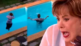 Francesca enloqueció y se lanzó a piscina por culpa de Tito
