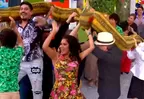 Francesca y Joel bailaron en inauguración del negocio de Gladys