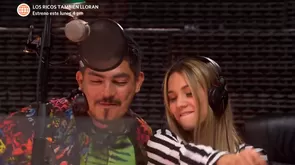 Macarena y Joel disfrutaron al grabar su primera canción en estudio musical