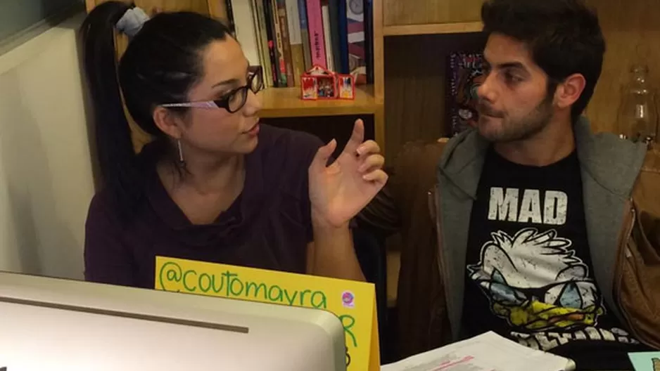 Mayra Couto y Andrés Wiese en Twitcam