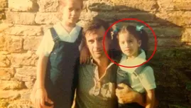 	<p>Melania Urbina junto a su padre y su hermana</p>