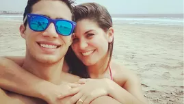 	<p>La bella actriz viajó con su novio a Estados Unidos</p>