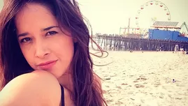 	<p>Areliz Benel lució su figura en las playas de los Ángeles</p>