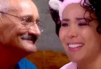 Teresita y su emotiva despedida con Don Gilberto antes de viajar