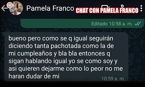 Pamela Franco responde sobre Christian Cueva.