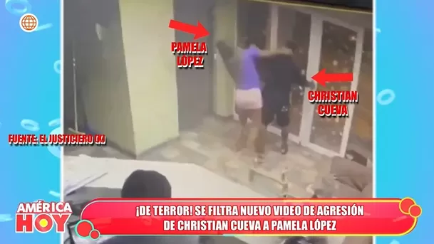 Nuevo video de la agresión de Christian Cueva a Pamela López.