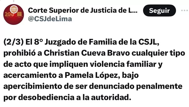 Las medidas del PJ que Christian Cueva deberá cumplir.