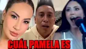 Christian Cueva troleado con Pamela López frente a Pamela Franco