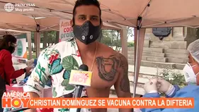 Christian Domínguez se vacunó contra la difteria