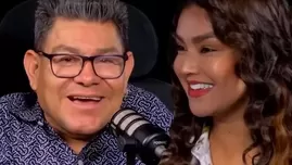 Claudia Portocarrero bromeó a Dilbert Aguilar por cantar romántico tema.