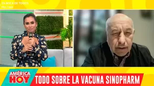 Dr. Juan Villena: "Sinopharm ha demostrado que es superior a Aztrazeneca y Johnson & Johnson en lo que se refiere a eficacia"