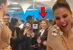Flavia Laos celebró con Luciana Fuster su academia de modelaje