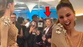 Flavia Laos celebró con Luciana Fuster su academia de modelaje