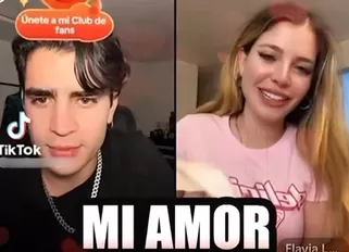 Flavia Laos sorprende al llamar 'mi amor' a influencer mexicano.