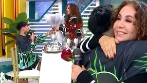 Janet Barboza recibió romántica sorpresa de Diealis en vivo