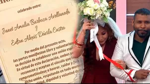 Janet Barboza y Edson Dávila se casaron EN VIVO en América Hoy