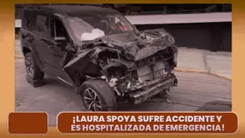 Laura Spoya: así quedó su auto luego de grave accidente